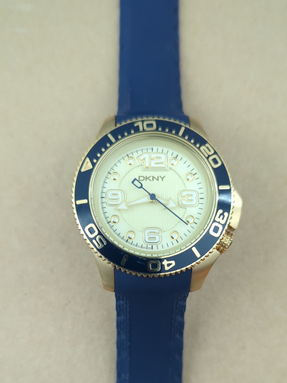 DKNY Blue and Gold Round Dial Men's Watch